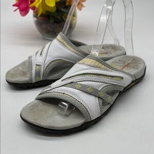 Merrell White and Gray Sandals with Crisscross Straps Size 7 MR7449